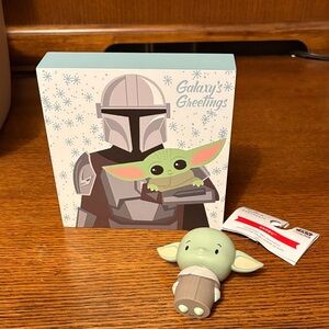 Star Wars Galaxy's Greetings Card with Baby Yoda Figure